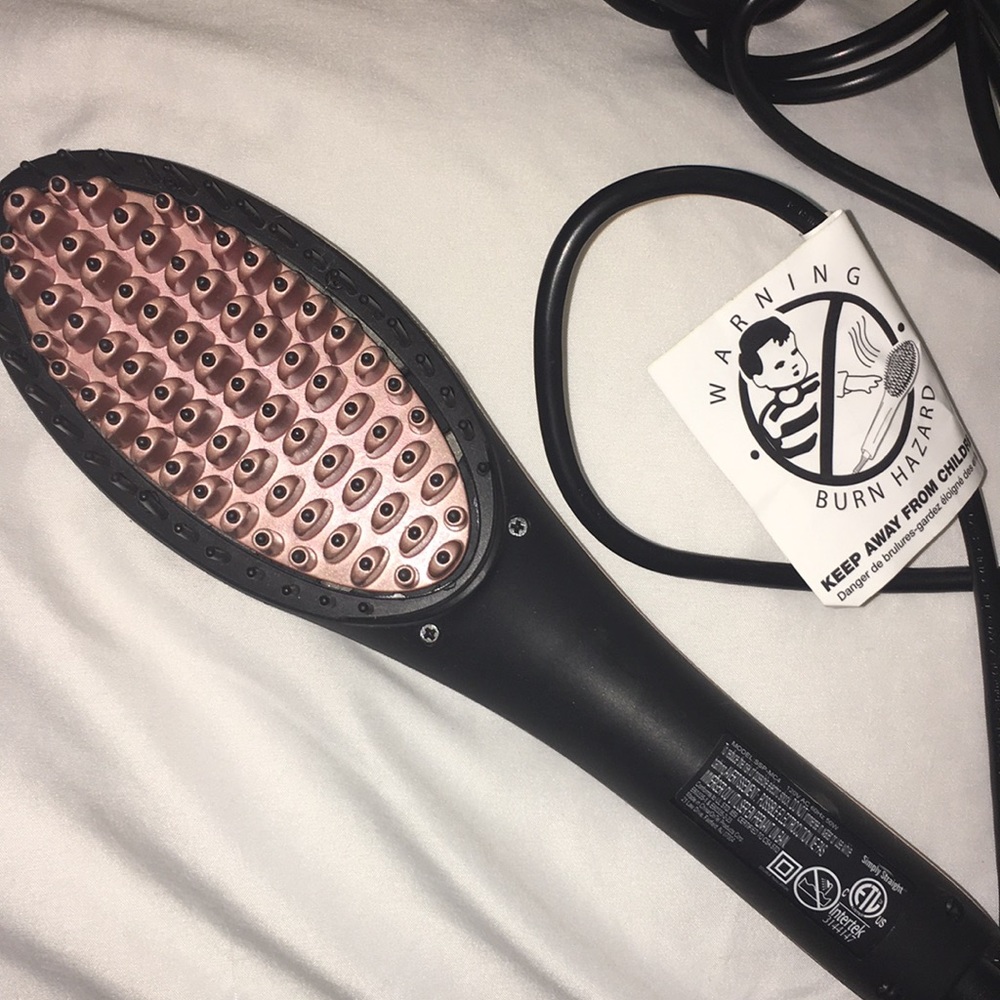 Hair straightener, Brush Straightener, Cute ,pink